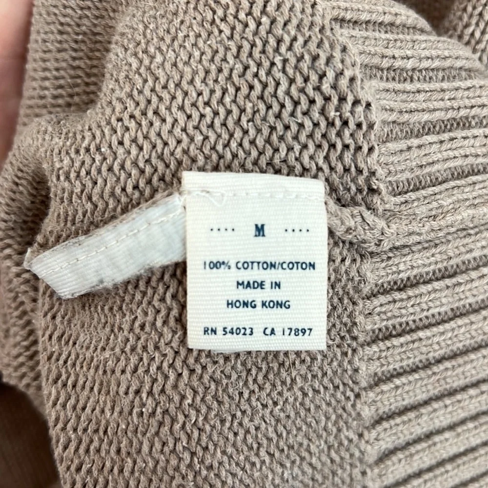 Old Navy | Mock Neck Half Button Down Sweater Ribbed Cuff Size Small Cotton Knit